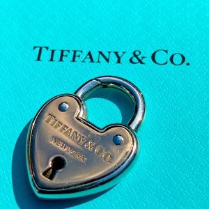 Authentic Tiffany Co 18k Rose Gold and Sterling Silver Padlock Lock